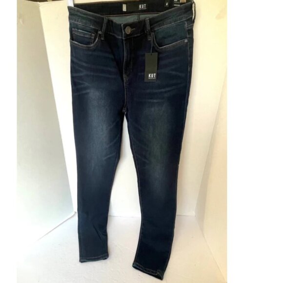 KUT From The Kloth Mia High Rise Toothpick Skinny Jean Womens 8 Blue Denim - Picture 2 of 9